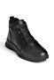 Z555560903 Black Genuine Leather Comfort Orthopedic Sole Women's Boots - 4