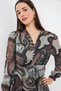 Women's Patterned Chiffon Dress 1149 - C. Çağla - 2