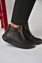 Z555360803 Black Genuine Leather Comfort Orthopedic Sole Women's Boots