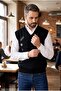 Men's Black Anti-Pilling Standard Fit Regular Cut V-Neck Knitwear Sweater - 4