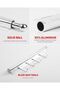 Pull Out Valet Rod, 12 Inch Slide Out Closet Hanger with 4 Hooks, Silver Telescoping Garment Rack fo - 4