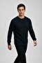 Men's Casual Winter Black Collared Basic Sweater - 3
