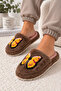 Plush Home Slippers with Butterfly Embroidery, Closed Toe, Soft Insole, Winter Home Slippers, Dowry Slippers, Gift Stc1346 - 3