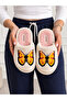 Plush Home Slippers with Butterfly Embroidery, Closed Toe, Soft Insole, Winter Home Slippers, Dowry Slippers, Gift Stc1346 - 5