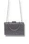 Varol 278-26 Glittery Shiny Fabric Steel Case Evening Dress Bag