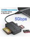 Memory Card Reader, 4-in-1 SD Card Reader, USB 3.0 TF/Micro SD/MS/CF Card Reader, Compact High-Speed - 3