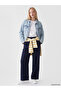 Xside Blue Shirt Collar Women's Jean Jacket - 2
