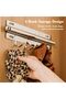 ® 12 Inch Pull-Out Closet Rod, Black Sliding Clothes Rail with 4 Hooks, Adjustable Silver War - 4