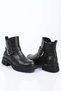 Laceless Zippered Genuine Leather Belt Buckle Detailed Casual Boots 347-7615 Women's Boots - 8