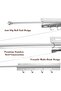 ® 12 Inch Pull-Out Closet Rod, Black Sliding Clothes Rail with 4 Hooks, Adjustable Silver War - 3