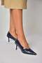 Z676026060 Navy Blue Rustic Thin Heeled Women's Stiletto Shoes
