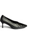 Z676026009 Black Knitted Model Thin Heeled Women's Stiletto Shoes - 6
