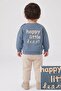 Baby Boy Happy Little Two-Thread Tracksuit Set Blue - 2