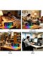 ساعة منبه رقمية 6.3 بوصة، ساعة حائط رقمية LED RGB مع عرض التاريخ والأسبوع، شاشة كبيرة مع 3 مستويات للتعتيم - 5