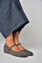 Y250770702 Gray Suede Low Wedge Sole Women's Shoes - 2