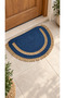Handmade Natural Textured Half Moon Braided Door Mat Bohemian Decorative Design - 6