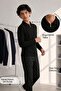 Boy's Zippered Polo Collar Ribbed Knit Sweater Trk11011 - 2
