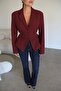 Blazer Jacket with Side Laces and Eyelet Detail - 2