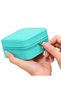Portable Mirrored Jewelry Box Travel Type Zipper Jewellery Organizer Ring Earrings Necklace Storage Case - 6