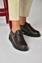 U555040403 Brown Genuine Leather Casual Women's Shoes - 2