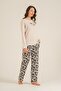 Women's Better Than Yesterday Cream Long Sleeve Pajama Set Pc9299-S-V1 - 3