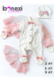 Feathered Tulle Embroidered Cape Suit with Pink Bow - 7