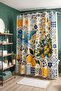Sailboats and Lemons Patterned Bathroom Curtain, Shower Curtain, Bathtub Curtain 175X200Cm - 4