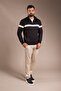 Men's Black Zippered Patterned Knitwear - 3