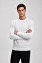 Men's Trendy Crew Neck Comfortable White Knitwear Sweater - 5