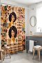 Modern Haircuts Patterned Bathroom Curtain, Shower Curtain, Bathtub Curtain 175X200Cm - 5