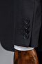 3 button flat vest suit with dobby black - 5