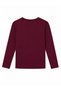 Girl's Logo Printed Long Sleeve T-Shirt 6-14 Years Old Bordo - 2