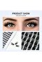 طقم تمديد الرموش DIY، 320 قطعة من مجموعات الرموش ثلاثية الأبعاد مع لاصق ومثبت، ومزيل وملقط، سوبر سو - 7