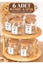 6 Pieces Vacuum Bamboo Jar Lid Leak-Proof Cover 6 cm Spice Jar Lid - 4