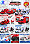 Die Cast Mercedes-Benz Sprinter Emergency Service Vehicles Set of 4 12cm – Fire Police Ambulance Metal Pull-Back Openable Door Model Car - 2