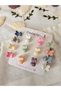 Box of 50 Colorful Rabbit Mini Hairpin Buckle Set for Girls - Clip-On Braided Hairpin Beads - 2