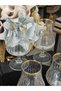 6 Pieces Bohemia Crystal Gold Gilt Stand-Up Cut-Out Coffee Soft Drink Water Cup Glass 150ml - 4