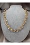 Gold Chain Necklace with Pearl Detail – Elegant Design Women's Necklace, Stylish Jewelry Accessory