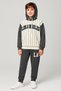 Boy's 2-Piece Printed Hooded Sweatshirt and Sweatpants Set 7489-Y - 3