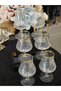 6 Pieces Bohemia Crystal Gold Gilt Stand-Up Cut-Out Coffee Soft Drink Water Cup Glass 150ml - 8