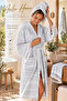 Sultan Cotton Peshtemal Bathrobe Hooded Lightweight Quick Drying Tasseled Beach Pool Spa Bath Robe - 3