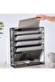 Hanging Wall File Organizer, Wall File Organizer, 6-Tier Wall Mount Paper Holder Vertical File Rack, - 6
