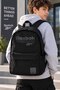Black School Backpack Unisex Girls Boys Children Teenagers Daily Bag 45X33X14 cm