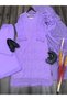 Lavander Faux Georgette Salwar Kameez & Dupatta Set - HRT5439 | Lavander-Size:2XL-44-Inches - 3