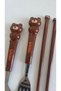 Cute Animals Chopstick Fork Spoon Set School Lunchbox Set of 3 Steel Food Grade Material Panda Frog Bear - 2