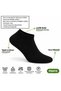 Men's Combed Cotton Booties Black Socks Seamless 6-Pack - 2