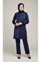 Women's Middle-Aged and Older Women's Tunic with Stone Front, Six-Stripe Pants with Sewn Front Pockets, Elastic Waist, Two-Piece Set - 3
