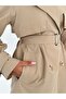 Eyelet Buttoned Belted Trench Jacket - 6
