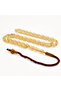 Clear Baltic Amber Prayer Beads – 54 Beads, 7-11mm Barrel Shape, 22g