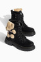 D066 Daily Girls' Cold-Proof Boots with Teddy Bear Design - 5